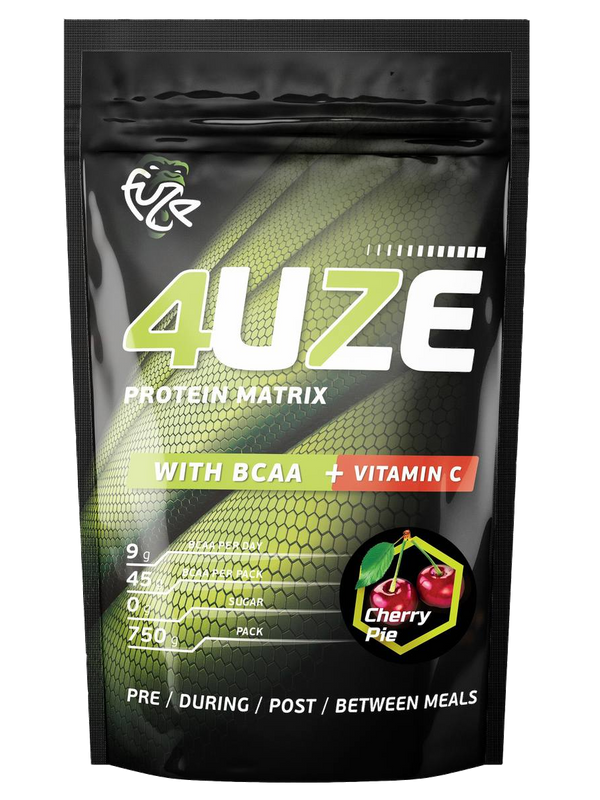 Протеин 4uze Protein + BCAA, 750 г, вишневый пирог