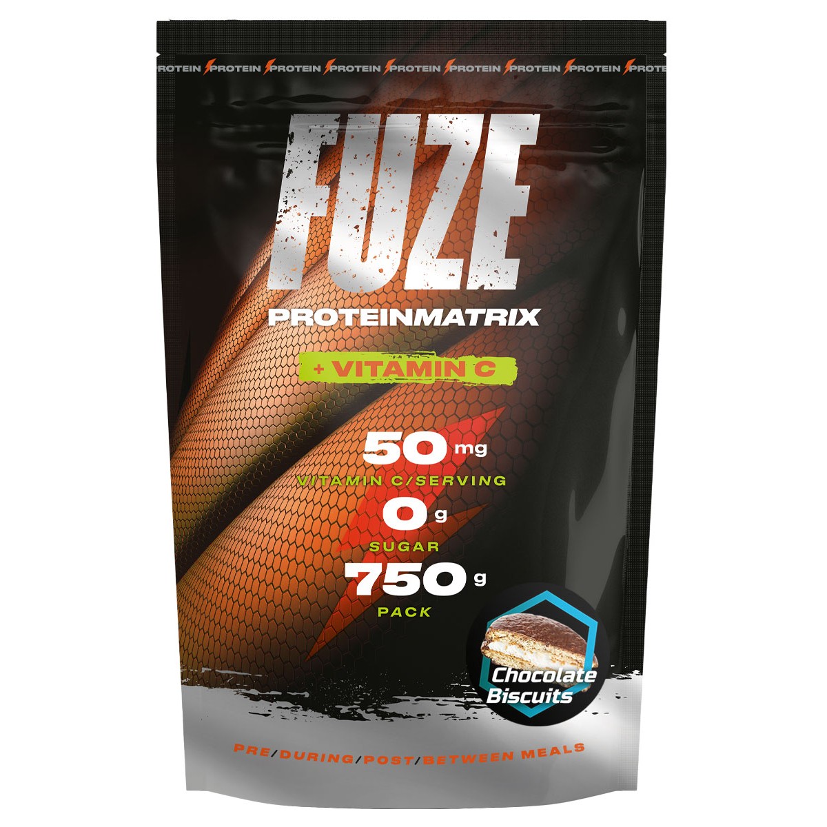 Протеин 4uze Protein + Vitamin C, 750 г, шоколадное печенье