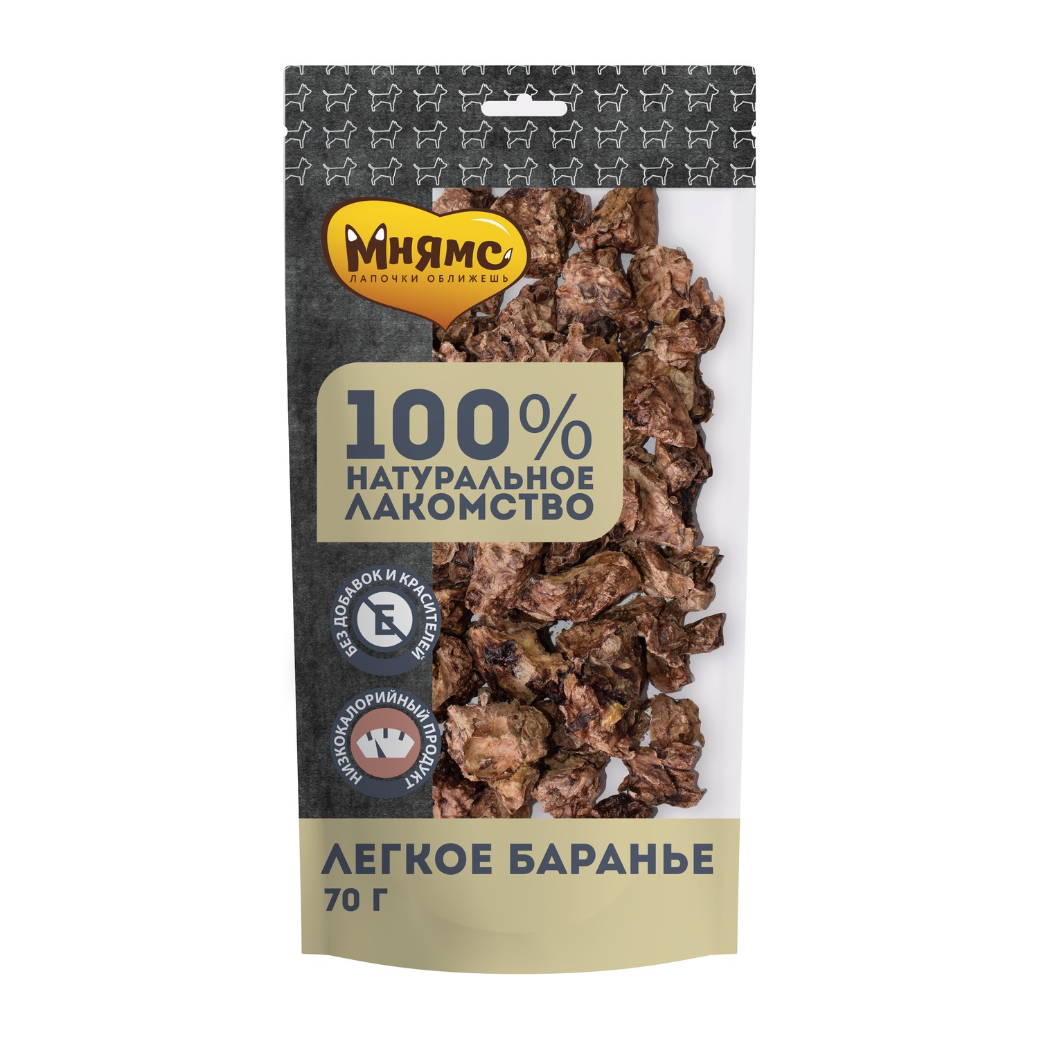 

Лакомство для собак всех пород Мнямс, легкое баранье (35х70 гр)