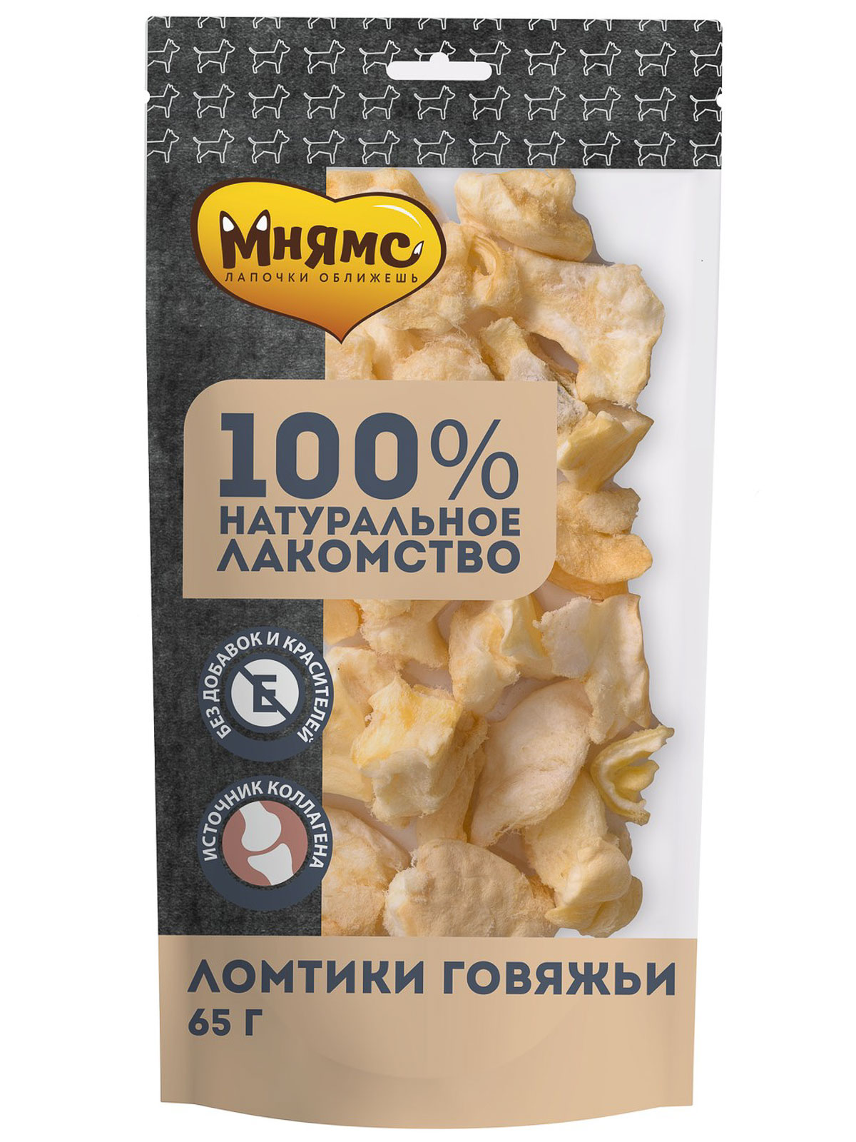 

Лакомство для собак всех пород Мнямс, ломтики говяжьи (25х65 гр)