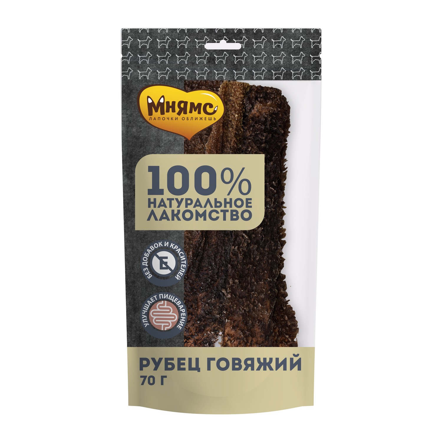 

Лакомство для собак всех пород Мнямс, рубец говяжий (30х70 гр)
