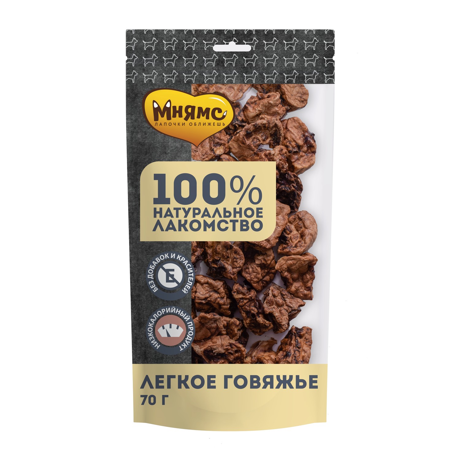 

Лакомство для собак всех пород Мнямс, легкое говяжье (35х70 гр)