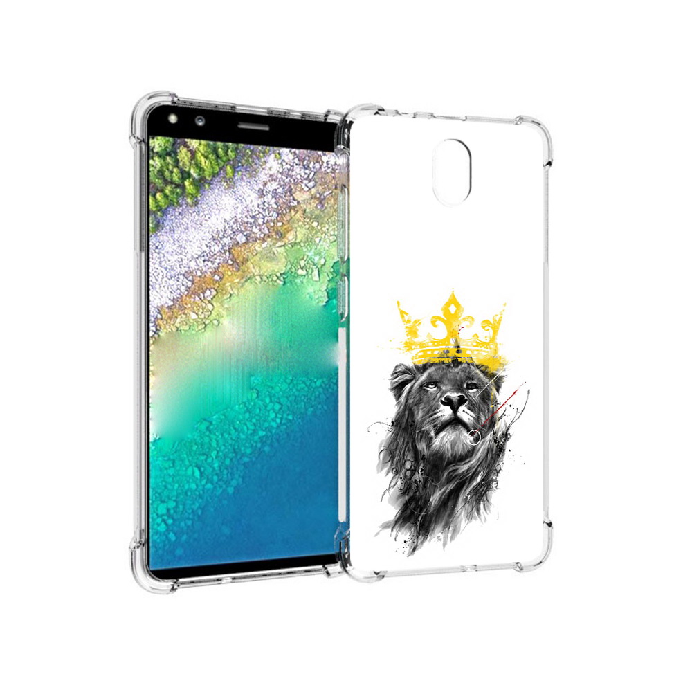 

Чехол MyPads Tocco для Nokia C01 Plus король-лев (PT161800.114.391), Прозрачный, Tocco