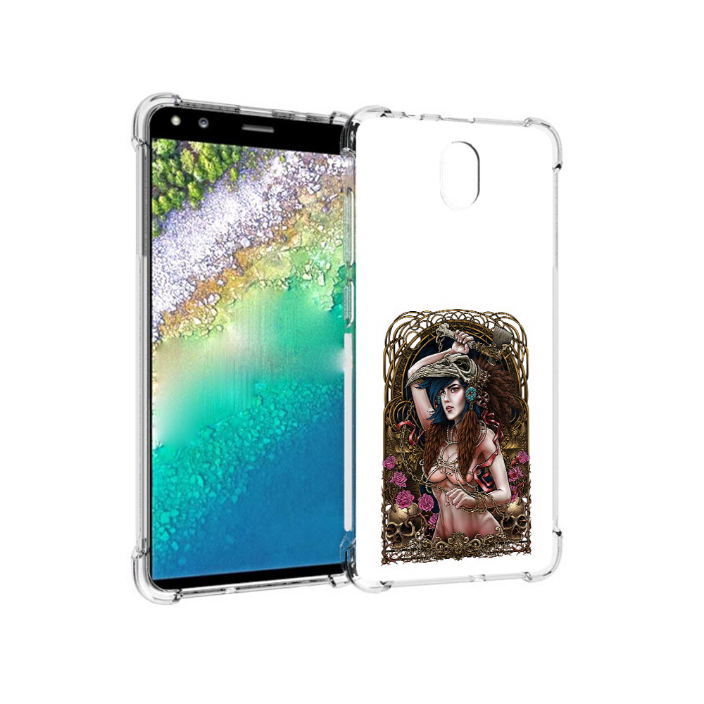 

Чехол MyPads Tocco для Nokia C01 Plus красивая девушка рисунок (PT161800.114.407), Прозрачный, Tocco