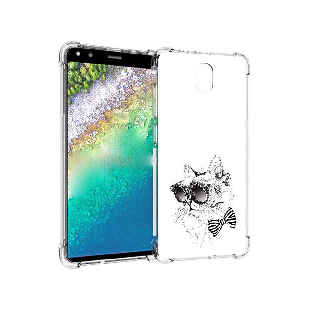Чехол MyPads Tocco для Nokia C01 Plus крутая кошка в очках (PT161800.114.421)