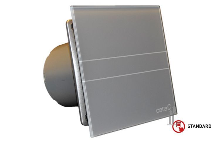 Вентилятор накладной Cata E 100 GS Серебро, с обратным клапаном E100GSOK