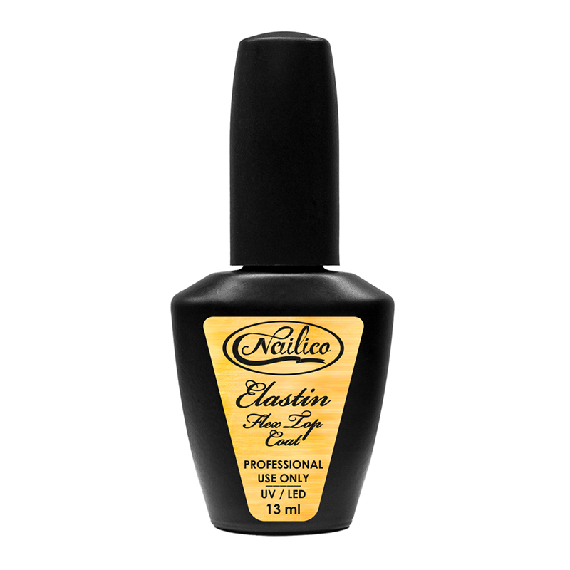 фото Топ для гель-лака elastin flex top coat nailico, 13 мл