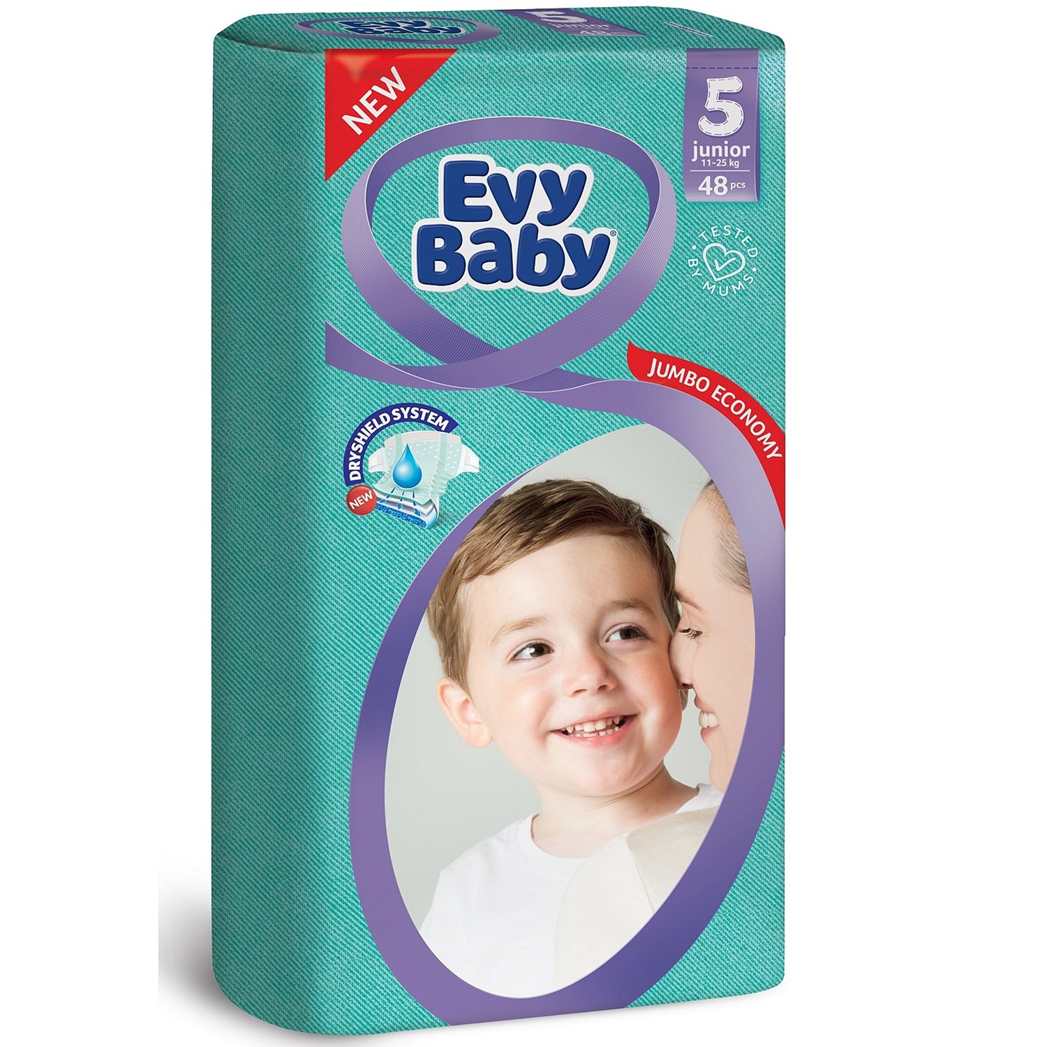 фото Подгузники evy baby junior jumbo 5 (11-25 кг) 48 шт