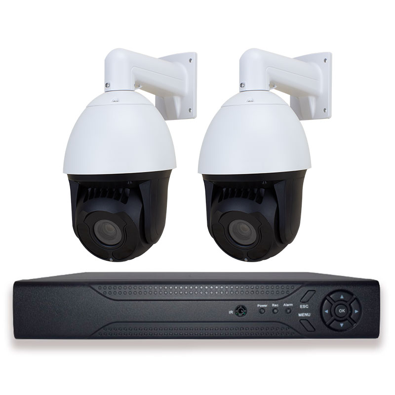 Комплект видеонаблюдения AHD 2Мп Ps-Link KIT-RTI202HD 2 поворотные камеры IP66 20x зум комплект видеонаблюдения smart link sl 5m5n8b h на 8 уличных 5мп камер жесткий диск