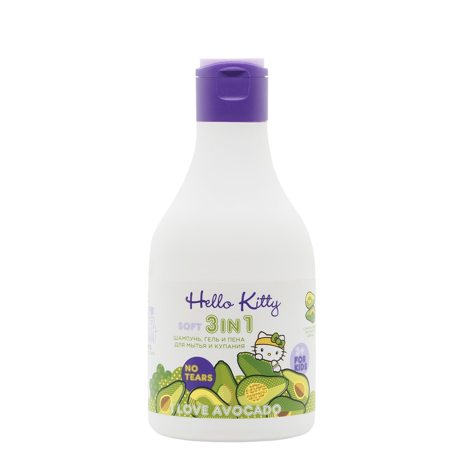 Шампунь-гель Hello Kitty 3 в 1 детский с экстрактом авокадо 250 мл