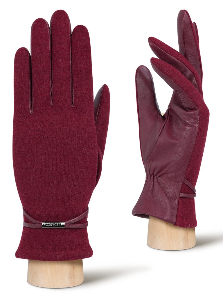 

Перчатки женские Eleganzza IS0150 бордовые р, Бордовый, IS0150