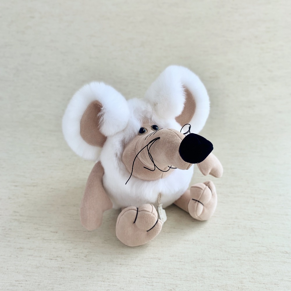 

Игрушка из натурального меха OnlyFur Крыса Дюдюка белая, Белый