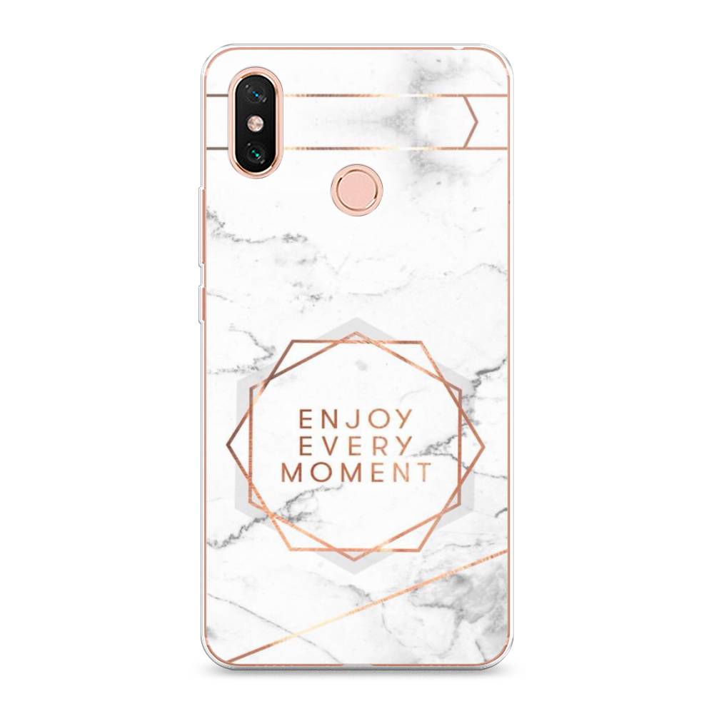 

Чехол Awog на Xiaomi Mi Max 3 "Enjoy every moment мрамор", Разноцветный, 34350-7