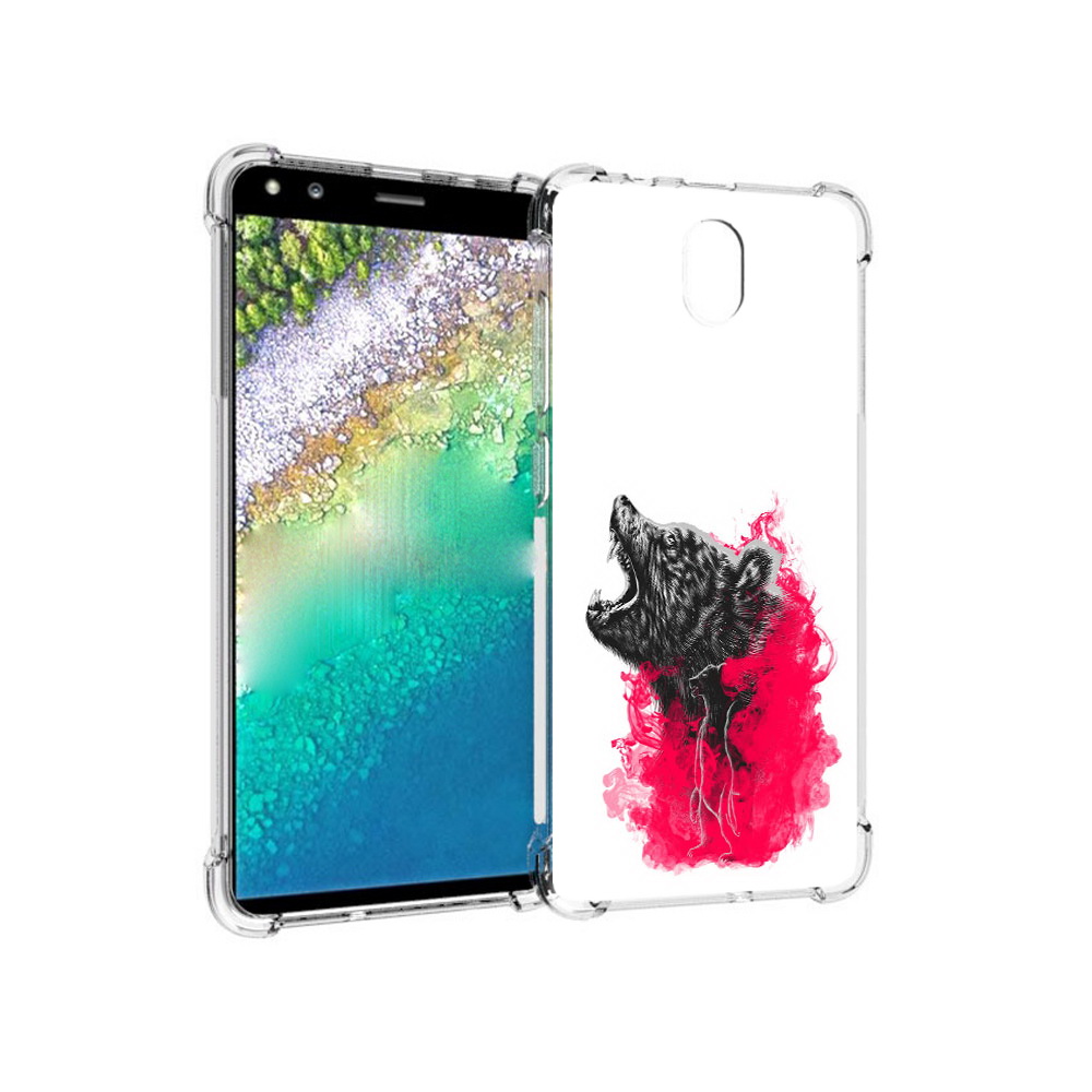 

Чехол MyPads Tocco для Nokia C01 Plus медведь в дымке (PT161800.114.463), Прозрачный, Tocco