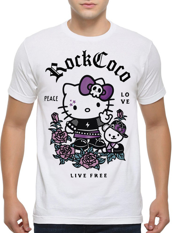 

Футболка мужская DreamShirts Studio Hello Kitty / Тайна Коко / Рок / Котик / белая XS, Белый, Hello Kitty / Тайна Коко / Рок / Котик /