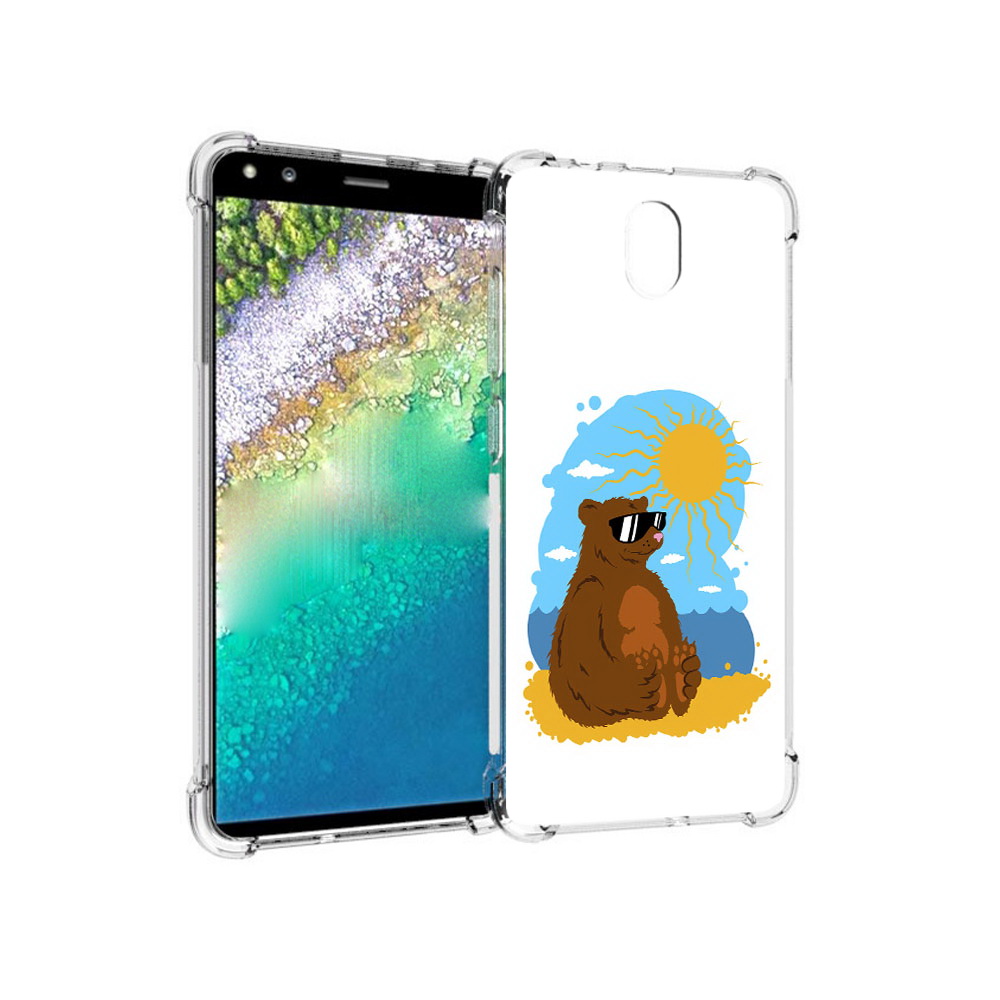 

Чехол MyPads Tocco для Nokia C01 Plus медведь на чиле (PT161800.114.468), Прозрачный, Tocco
