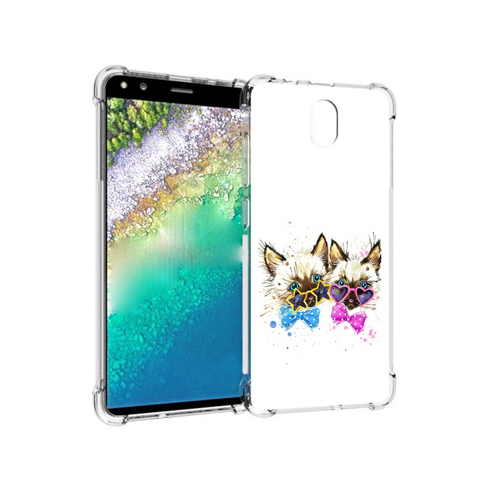 

Чехол MyPads Tocco для Nokia C01 Plus милые котята (PT161800.114.474), Прозрачный, Tocco