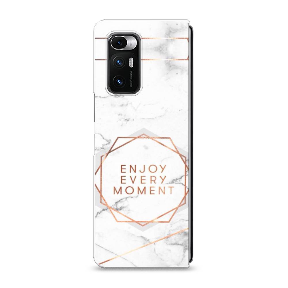 фото Силиконовый чехол "enjoy every moment мрамор" на xiaomi mi mix fold awog