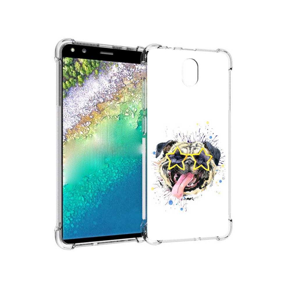 

Чехол MyPads Tocco для Nokia C01 Plus мопс боксер (PT161800.114.482), Прозрачный, Tocco