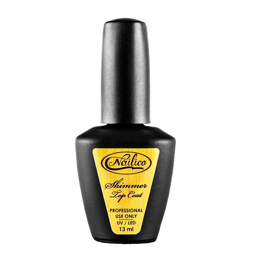 фото Топ для гель-лака shimmer top coat nailico, 13 мл