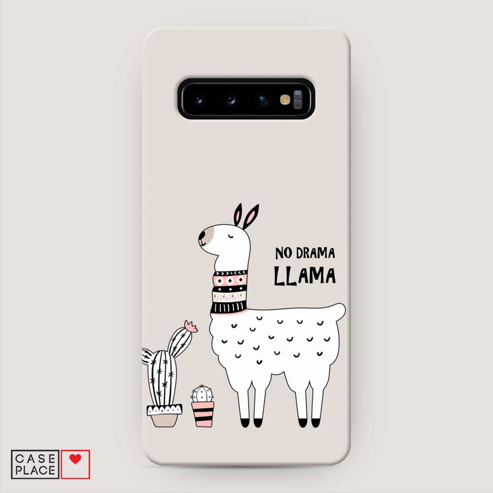 фото Пластиковый чехол "no drama llama" на samsung galaxy s10 + awog