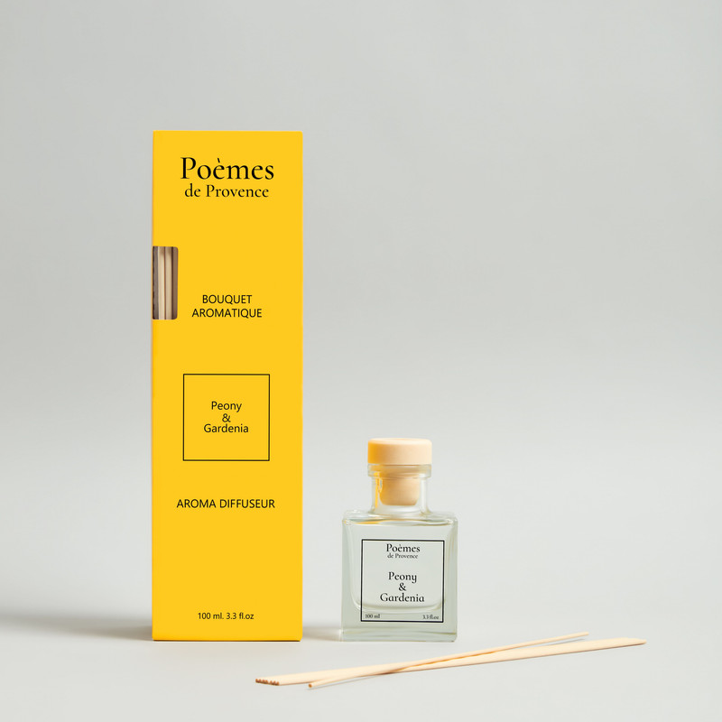 Poemes de Provence Аромадиффузор Peony & Gardenia, 100 мл
