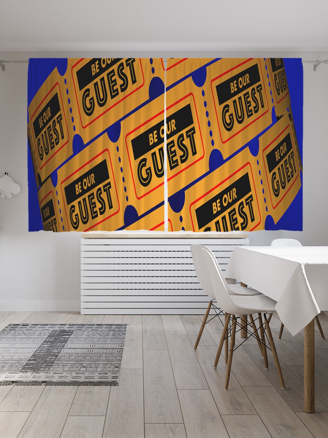 

Классические шторы JoyArty "Будь нашим гостем", серия Oxford DeLux, 2 полотна 145x180 см, Будь нашим гостем
