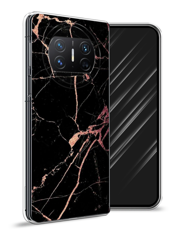 

Чехол Awog на Huawei Mate X3 "Мрамор розовое золото", Черный;розовый, 6122450-1