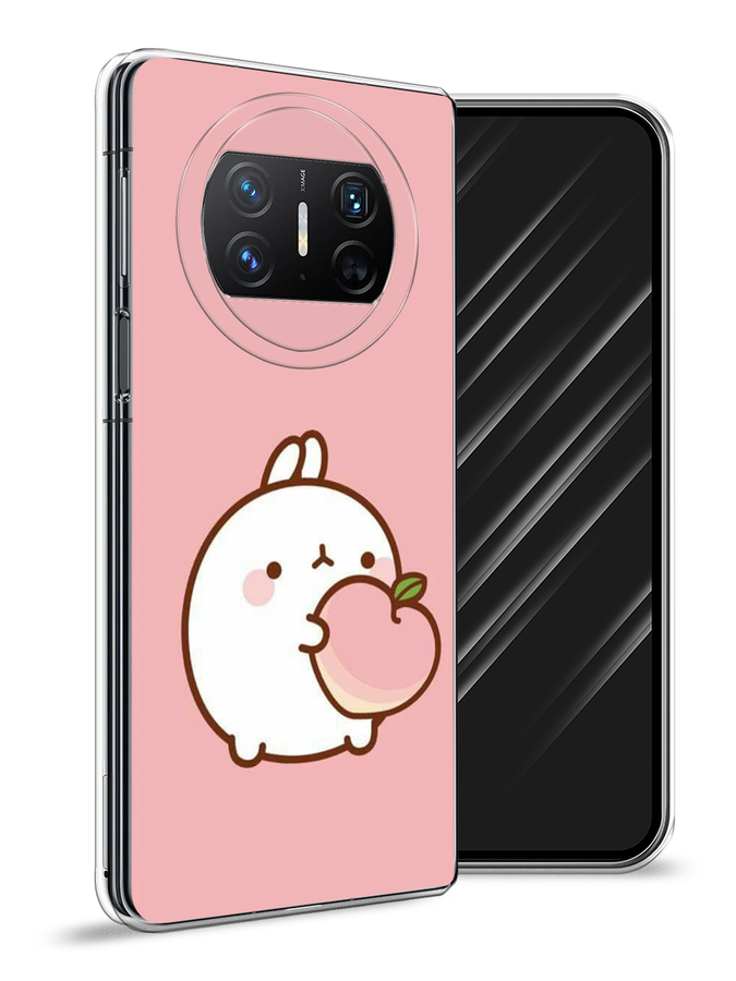 

Чехол Awog на Huawei Mate X3 "Кролик с персиком", Розовый;бежевый, 6122450-1