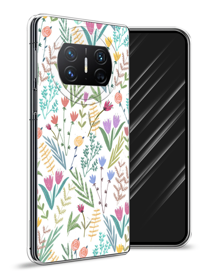 

Чехол Awog на Huawei Mate X3 "Полевые цветы рисунок", Белый;зеленый, 6122450-1