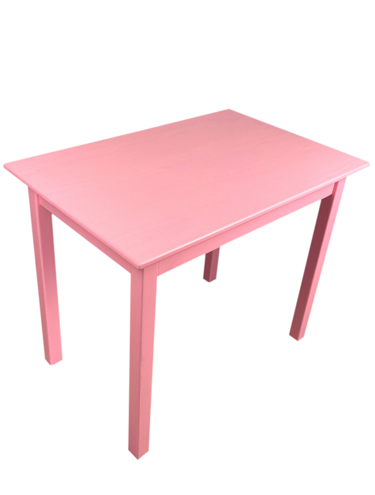 фото Стол кухонный solarius классика прямоугольный из массива сосны, 120х60х75 см, розовый