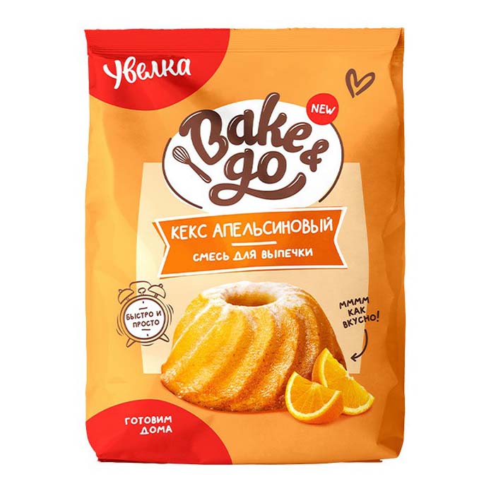 

Смесь для выпечки Увелка Bake Go Кекс апельсиновый 300 г