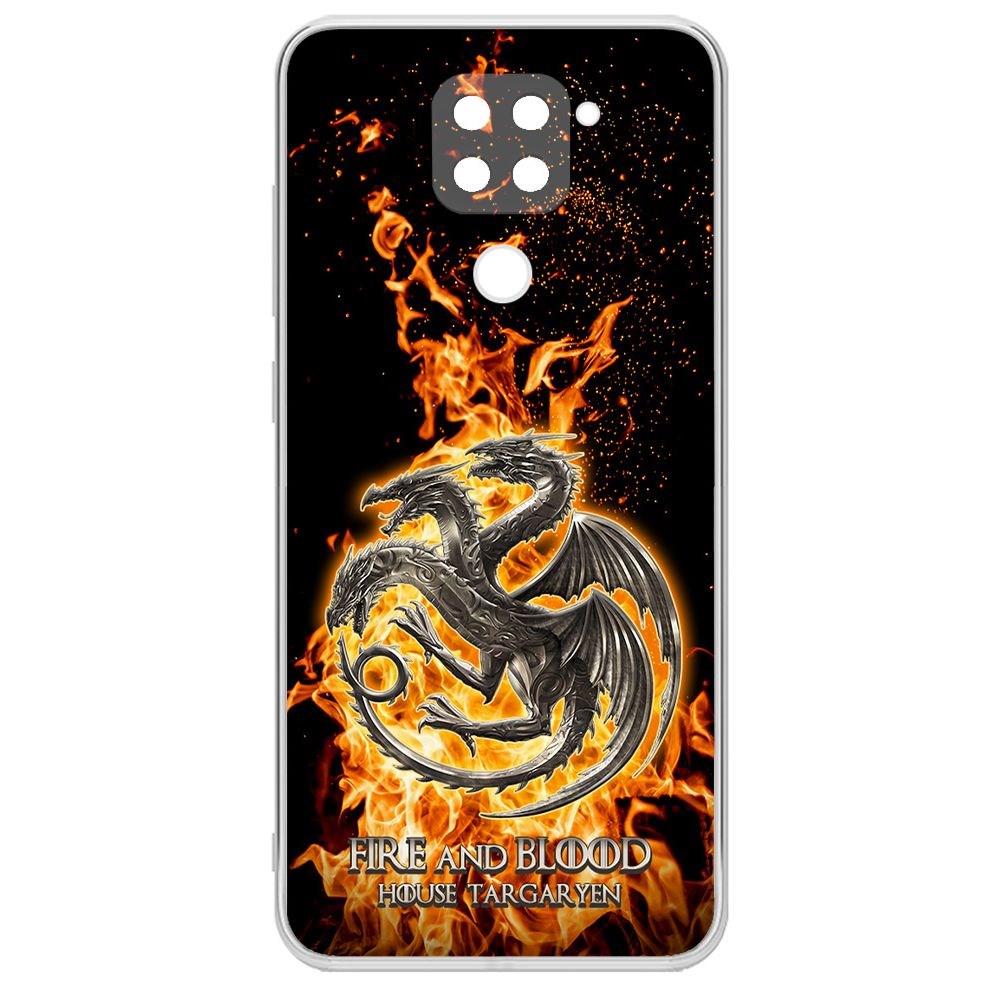 

Чехол-накладка Krutoff Clear Case Игра Престолов Дом Таргариен для Xiaomi Redmi Note 9, Прозрачный
