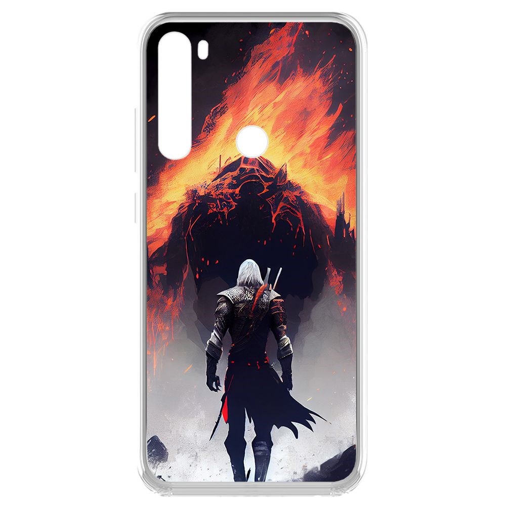 

Чехол-накладка Krutoff Clear Case Ведьмак. Геральт для Xiaomi Redmi Note 8, Прозрачный