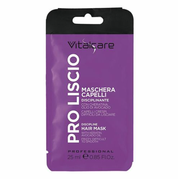 Маска для волос Vitalcare Pro Liscio с кератином, для вьющихся и непослушных волос, 25 мл