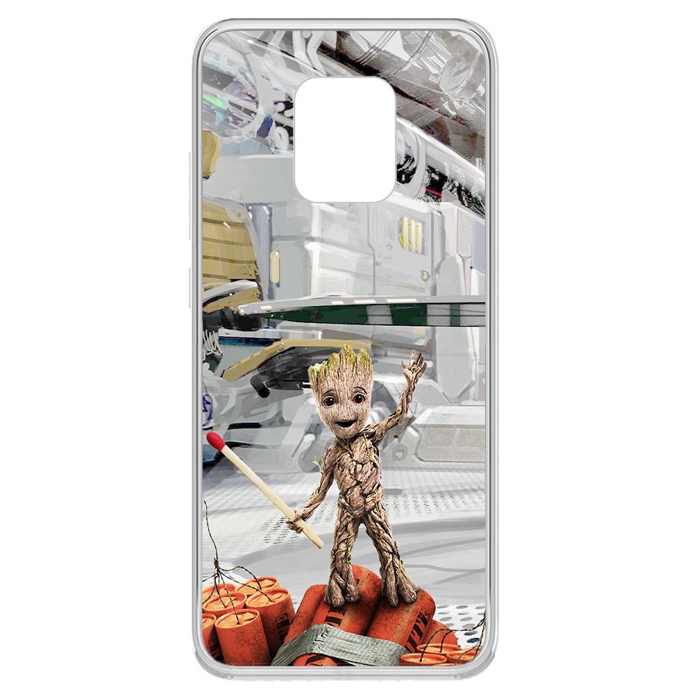 

Чехол-накладка Krutoff Clear Case Стражи Галактики. Малыш Грут для Xiaomi Redmi 10X Pro 5G, Прозрачный