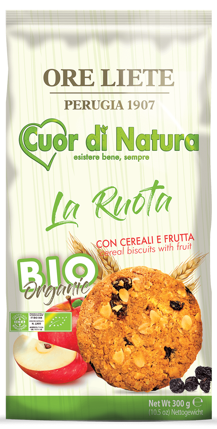 Из Италии: Печенье Ore liete frollini bio cereali frutta со злаками и фруктами, 300 г