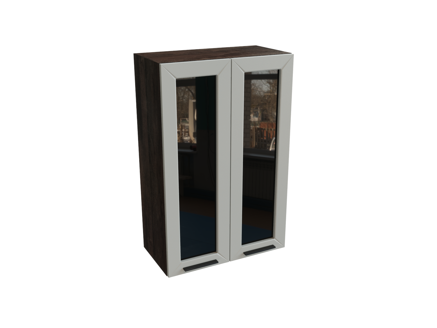 

Шкаф навесной с 2-мя дверцами с сте-ом SURA Глетчер Гейнсборо 60x31,8x92 арт.ММК-00000224, Серый