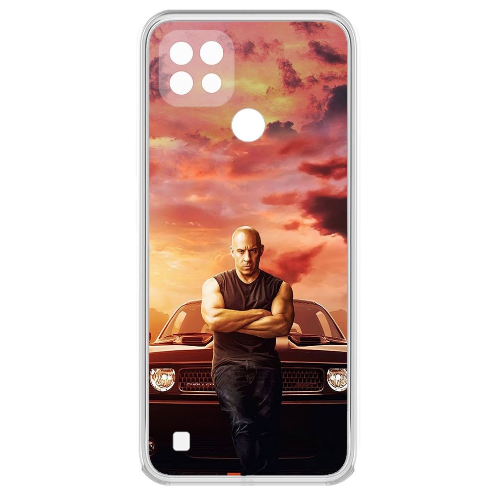 

Чехол-накладка Krutoff Clear Case Форсаж. Доминик Торетто для Realme C21, Прозрачный
