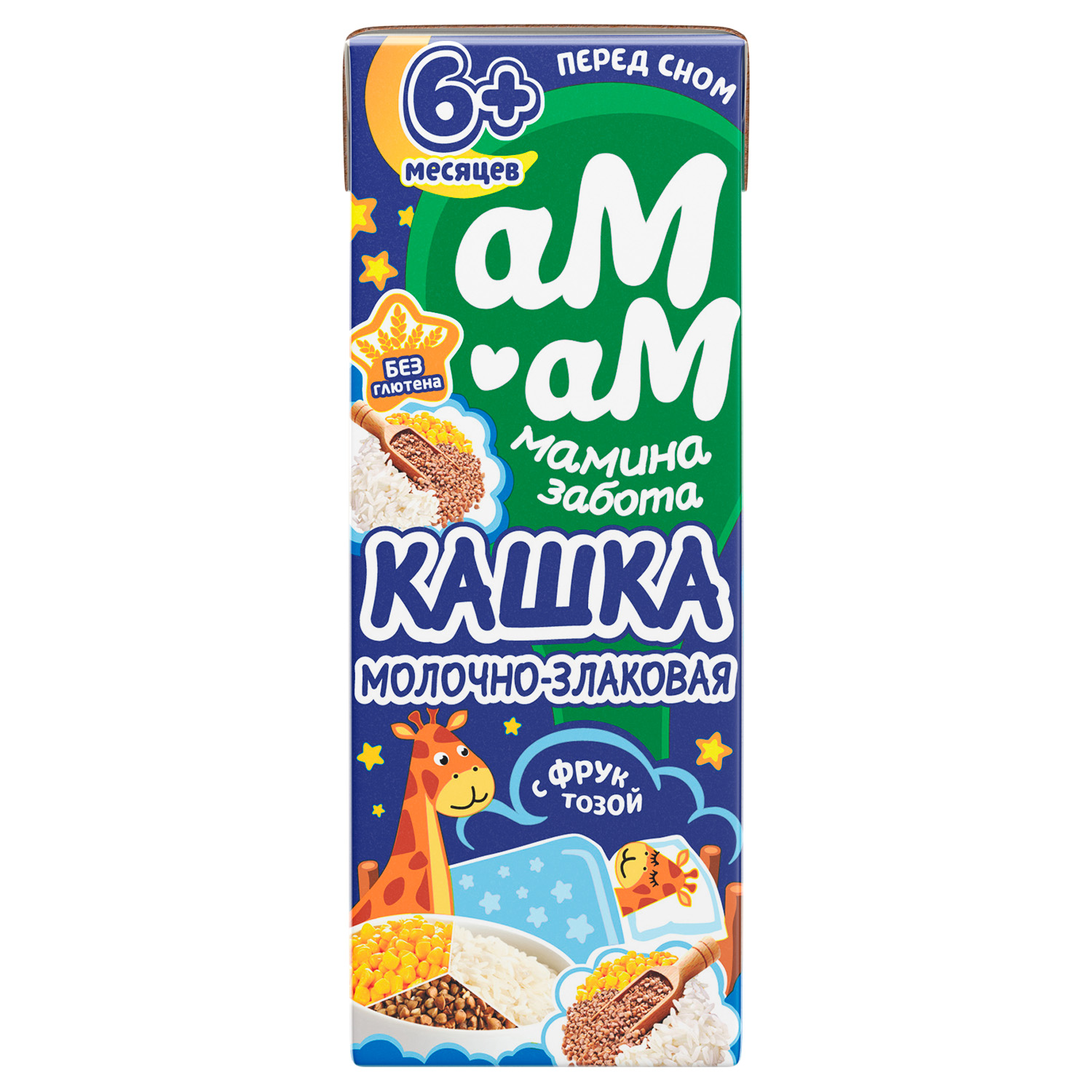 Каша аМ-аМ злаковая молочная с фруктозой с 6 месяцев 200 мл