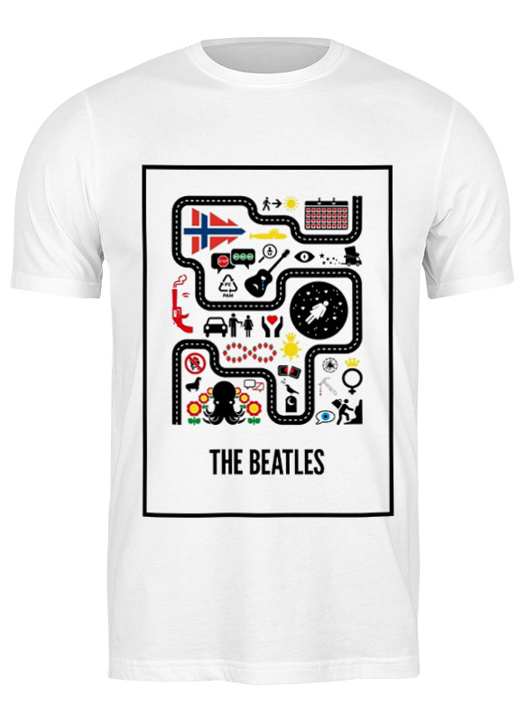 

Футболка мужская Printio The beatles белая 3XL, Белый, The beatles