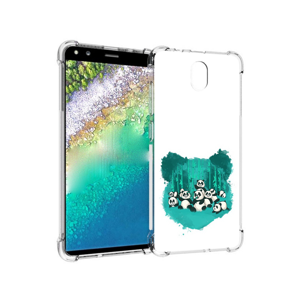 

Чехол MyPads Tocco для Nokia C01 Plus нарисованные панды (PT161800.114.508), Прозрачный, Tocco