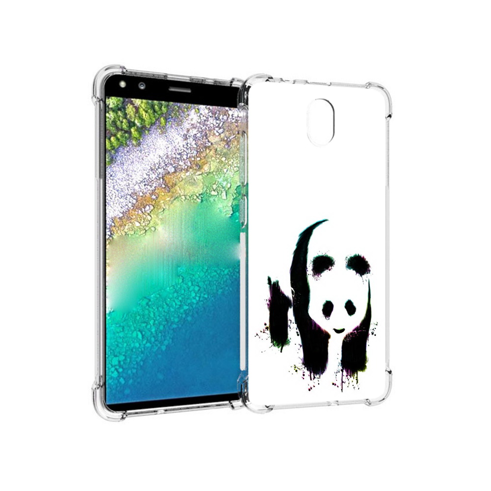 

Чехол MyPads Tocco для Nokia C01 Plus панда в акварели (PT161800.114.532), Прозрачный, Tocco