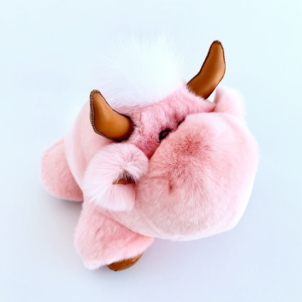 

Игрушка из натурального меха OnlyFur Бычок Гаврюша розовый