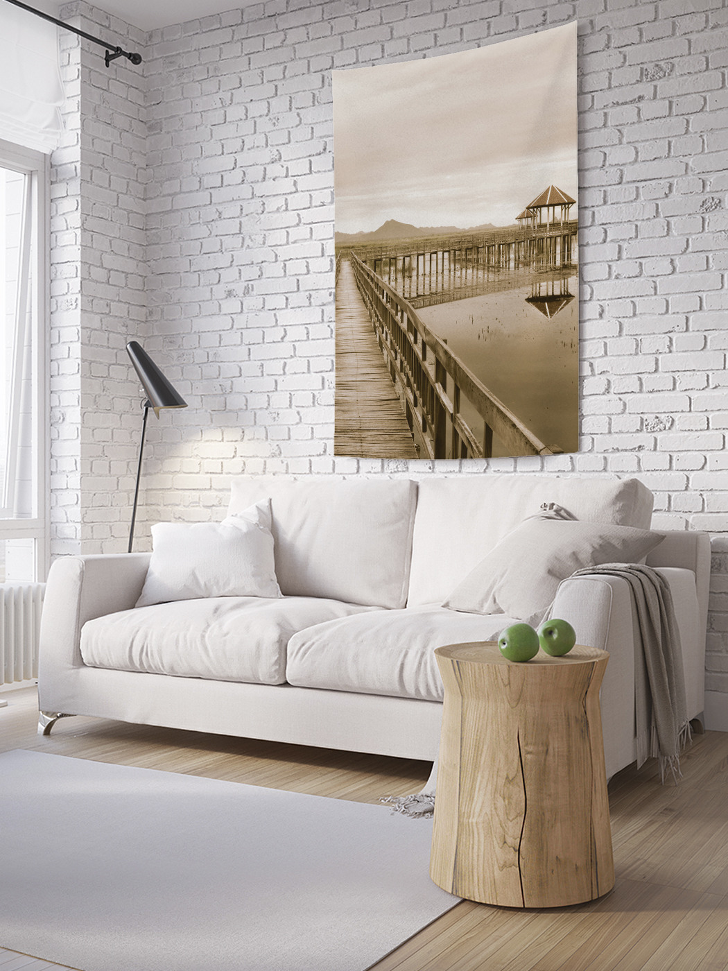 

Вертикальное фотопанно на стену JoyArty Пирс на реке 100x150 см, Пирс на реке