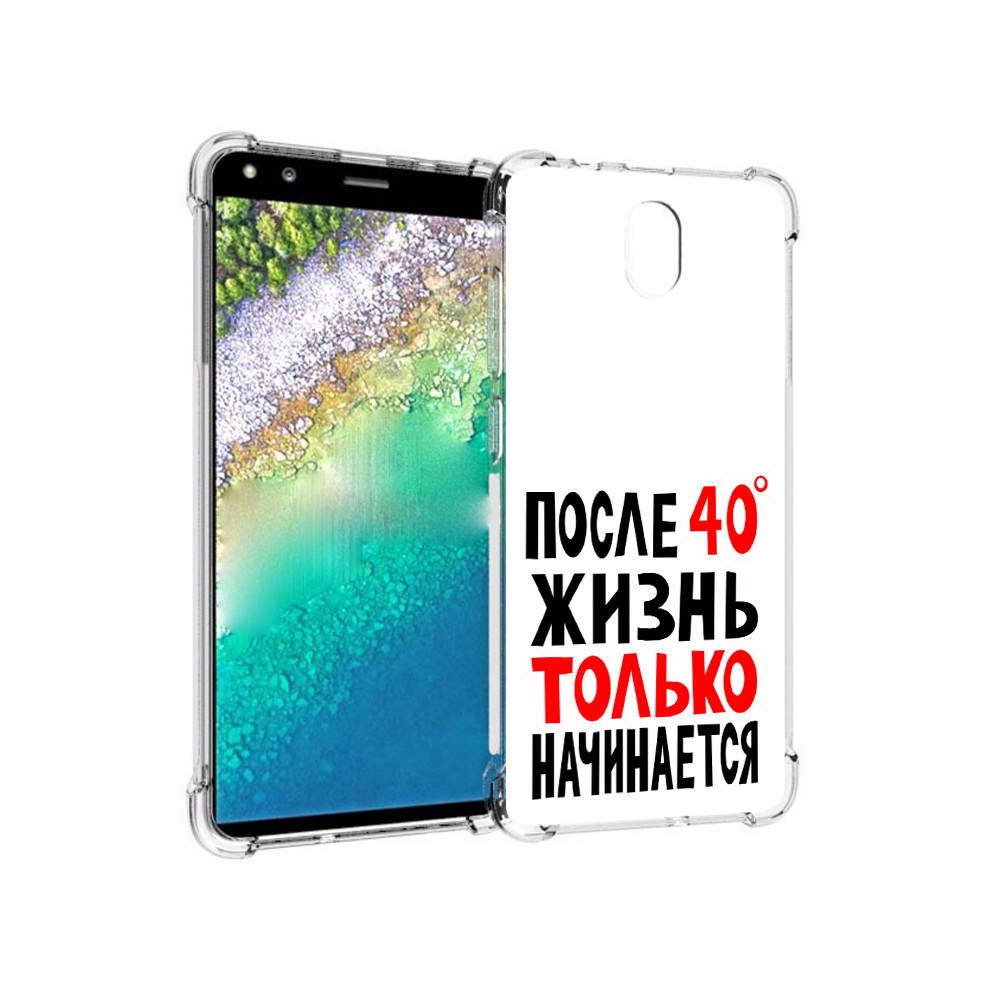 

Чехол MyPads Tocco для Nokia C01 Plus после 40 жизнь начинается (PT161800.114.553), Прозрачный, Tocco