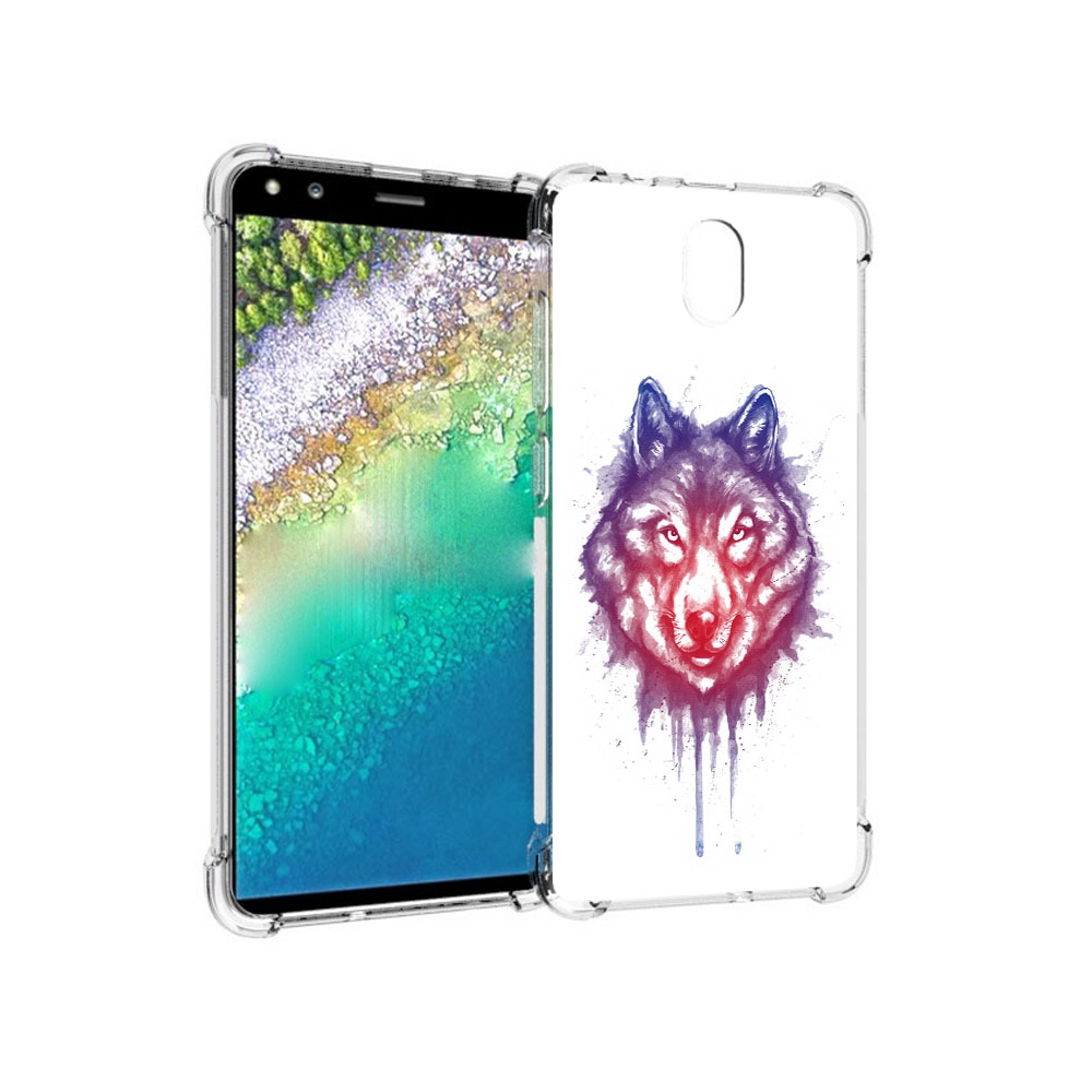 

Чехол MyPads Tocco для Nokia C01 Plus пушистый волк (PT161800.114.561), Прозрачный, Tocco
