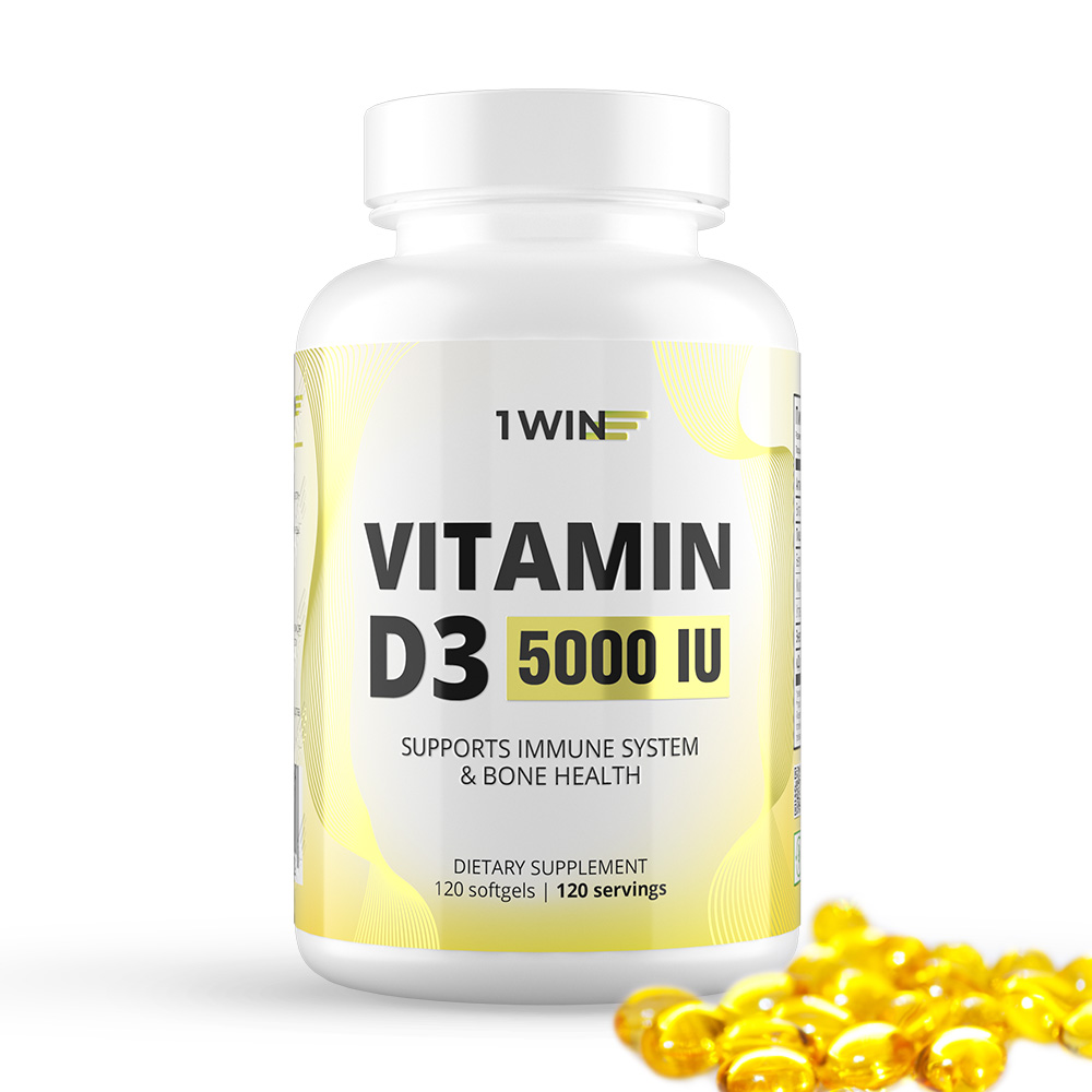 Витамин D3 5000 ME 1WIN 120 капсул
