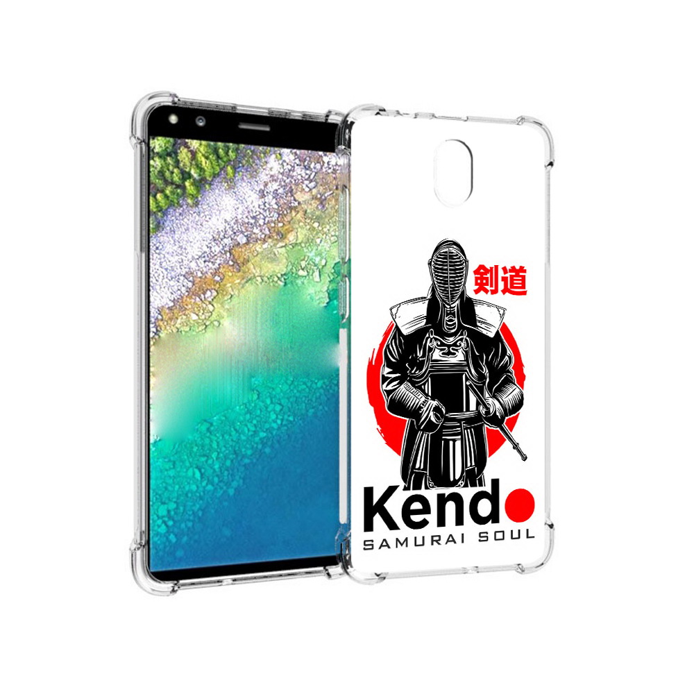 

Чехол MyPads Tocco для Nokia C01 Plus рисованый самурай (PT161800.114.581), Прозрачный, Tocco