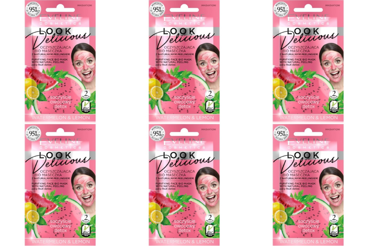 

Маска для лицаEveline Look Delicious Watermelon & Lemon 10 мл 6 шт